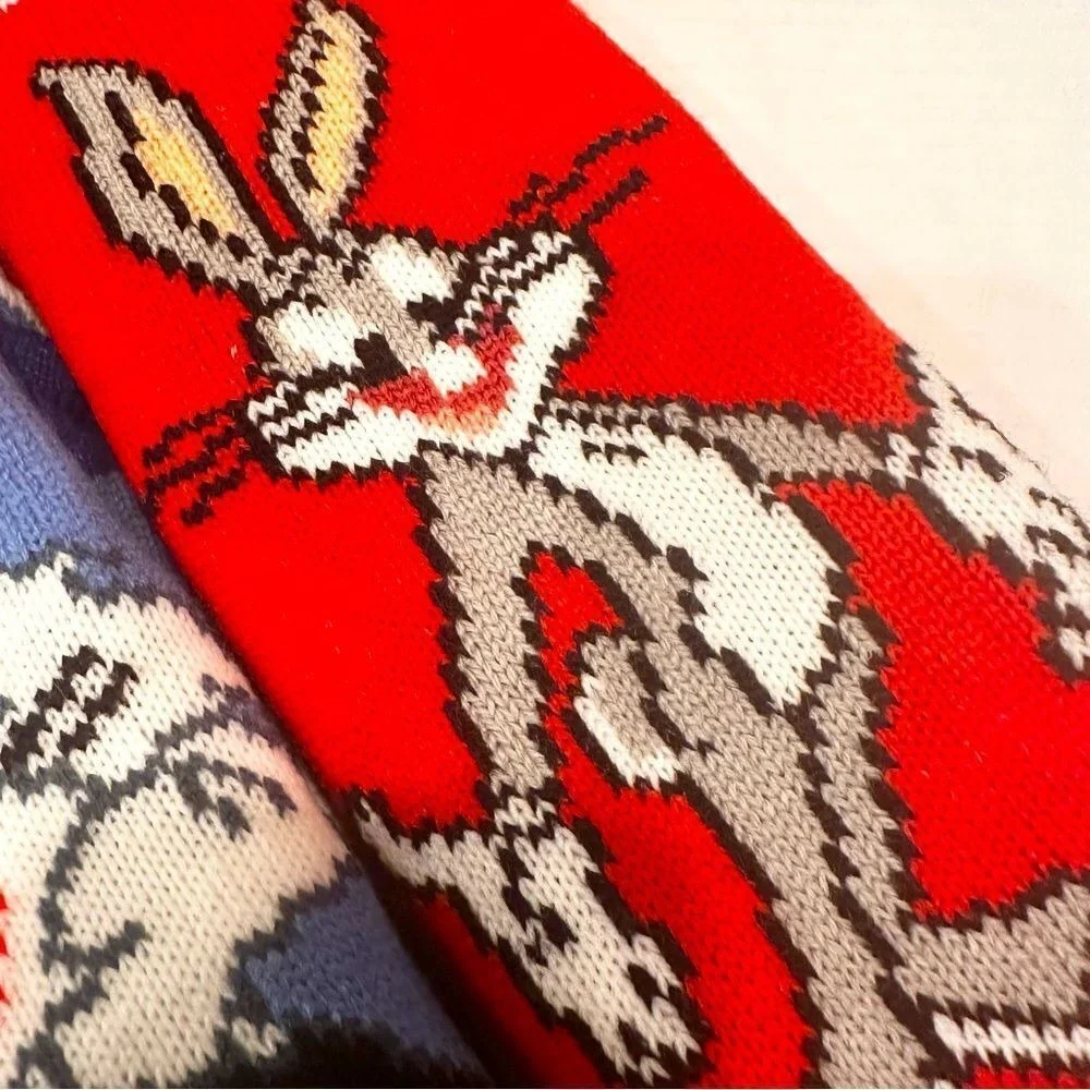 Warner Bros Set‎ of 2 Sherpa Socks Sylvester & Bugs Bunny Warm Cozy OSFM NEW